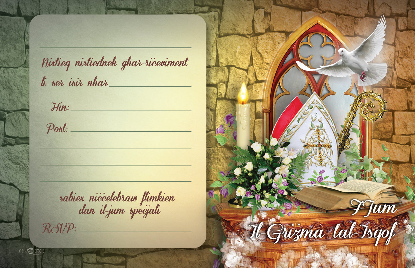 Holy Confirmation Invites Design 11 (Open)