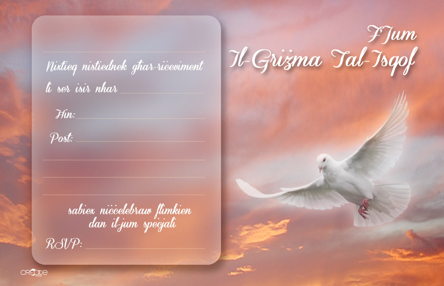 Holy Confirmation Invites Design 14 (Open)