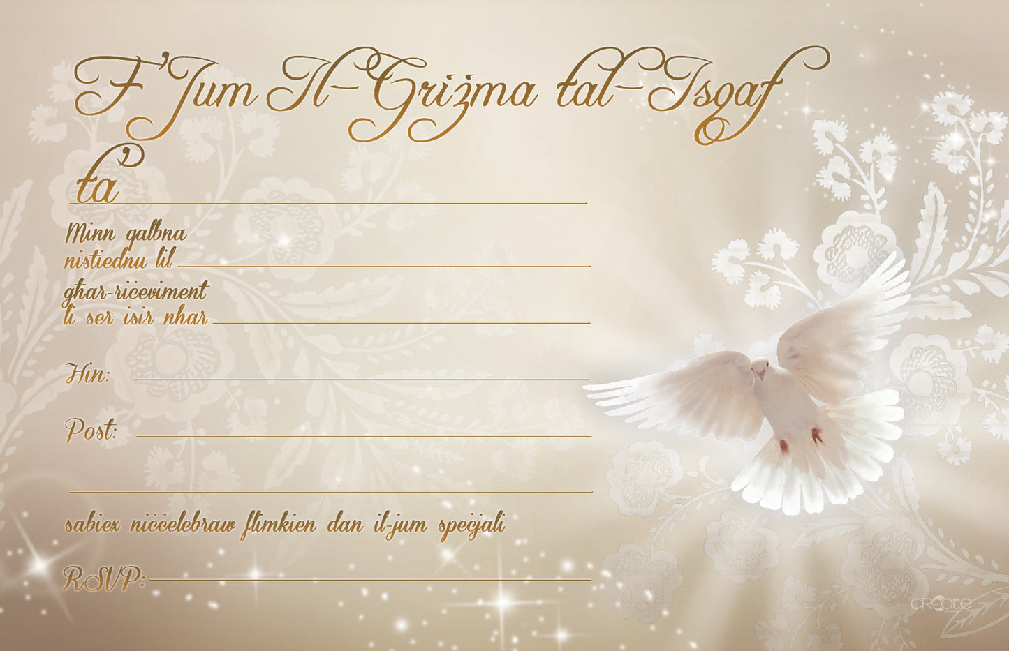 Holy Confirmation Invites Design 18 (Open)