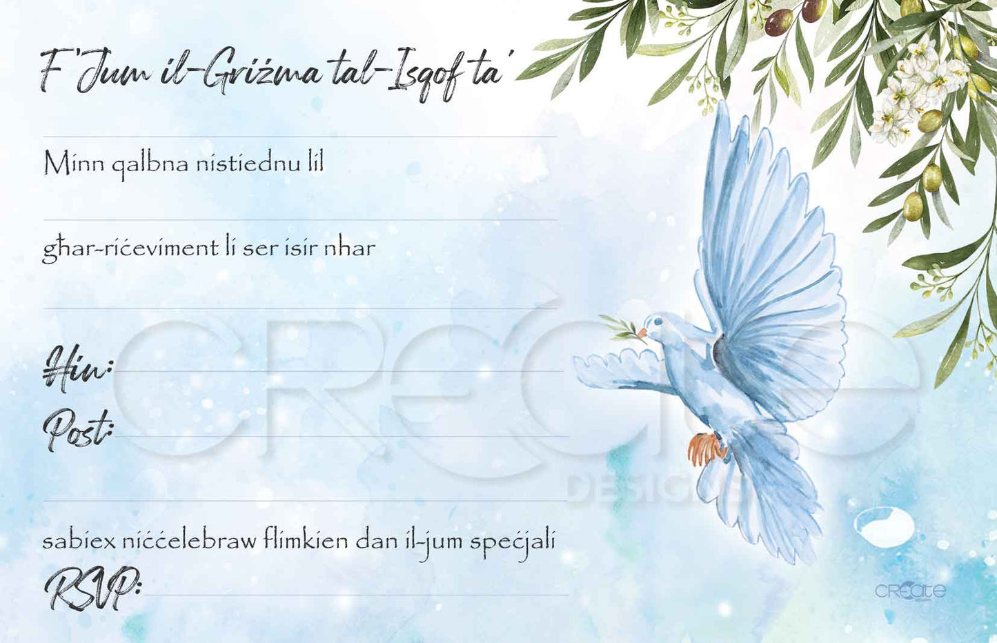 Holy Confirmation Invites Design 21 (Open)