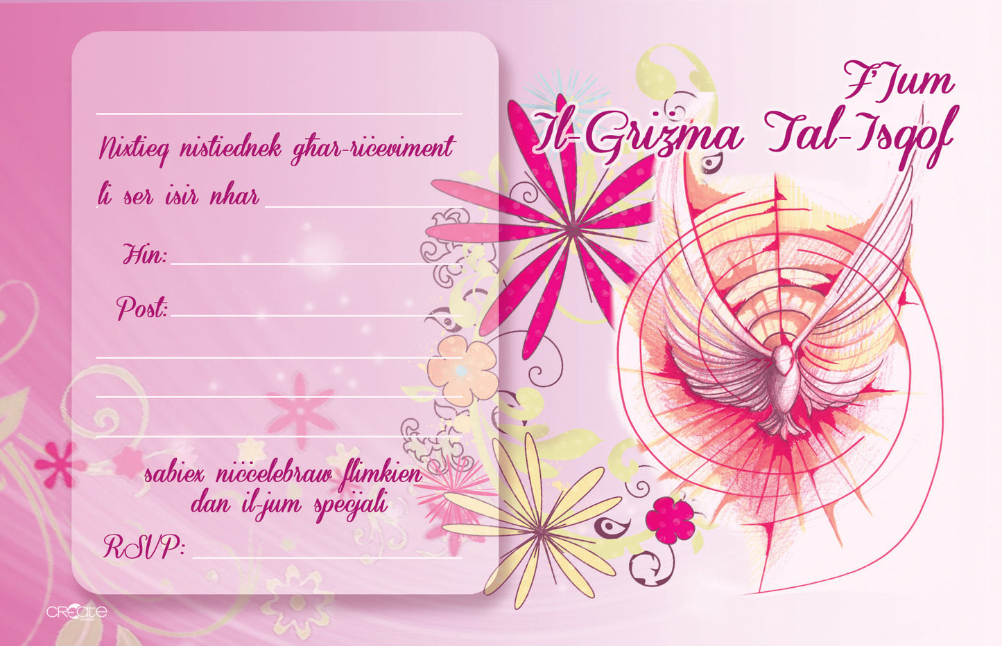 Holy Confirmation Invites Design 3 (Open)