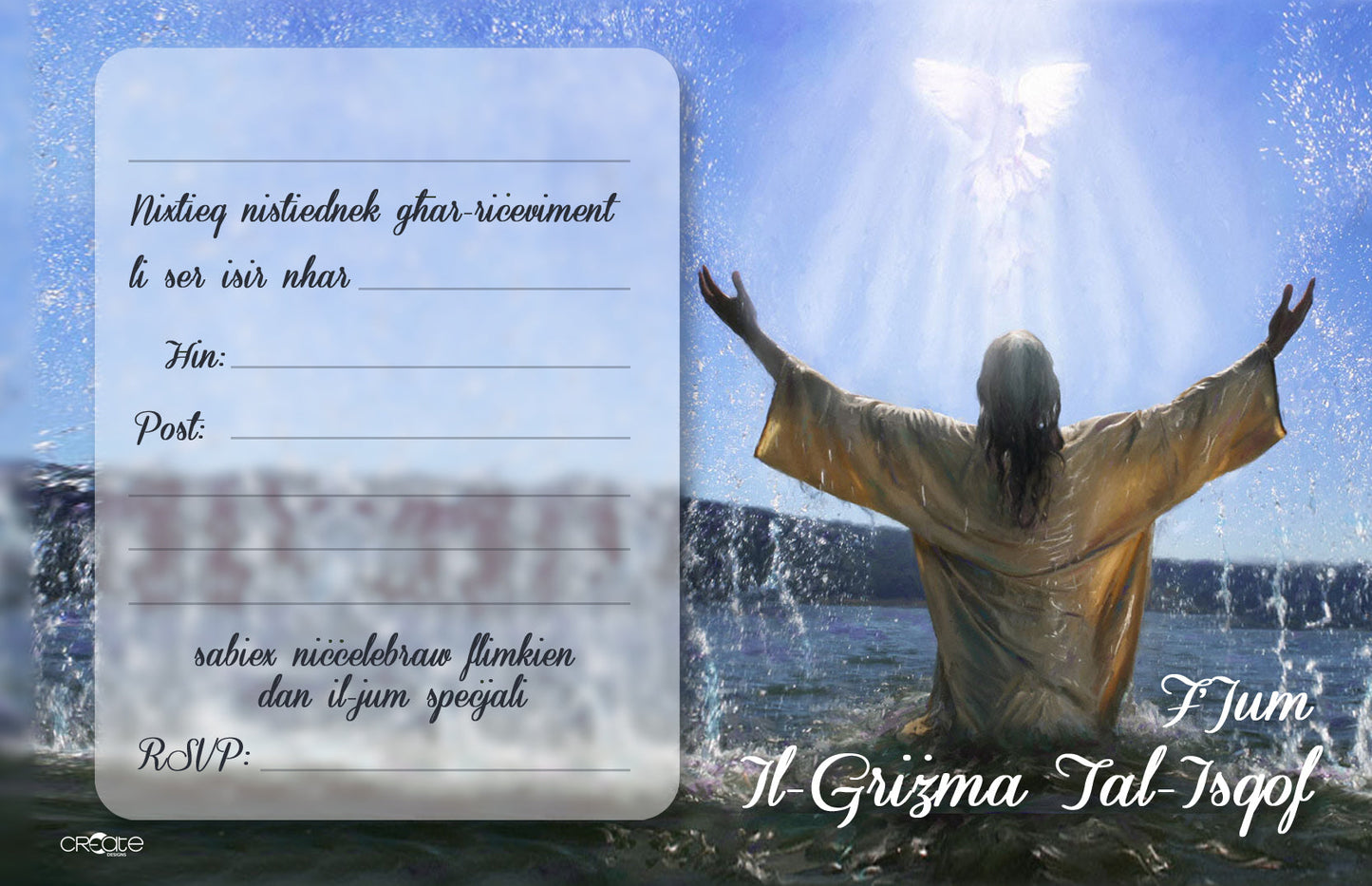 Holy Confirmation Invites Design 6 (Open)