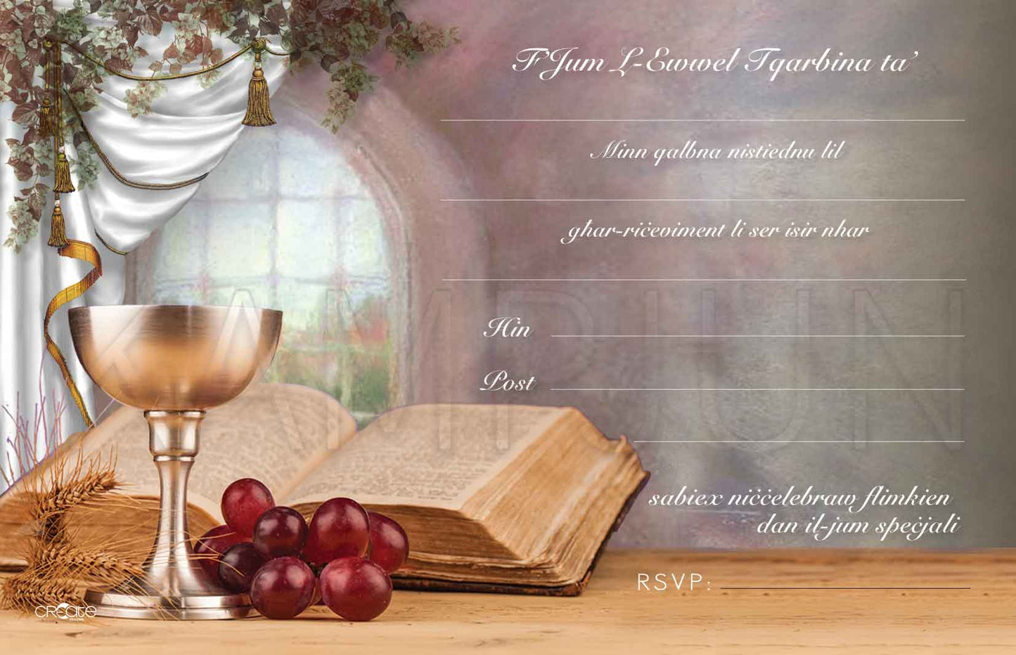 Holy Communion Invites Design 20