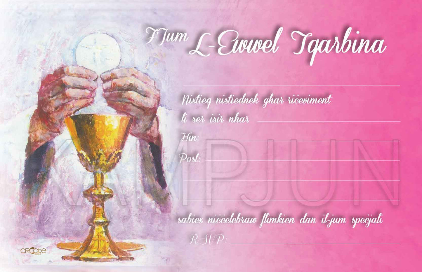 Holy Communion Invites Design 4