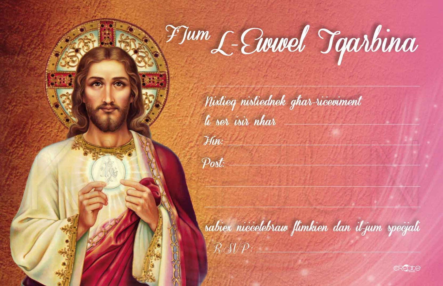 Holy Communion Invites Design 5