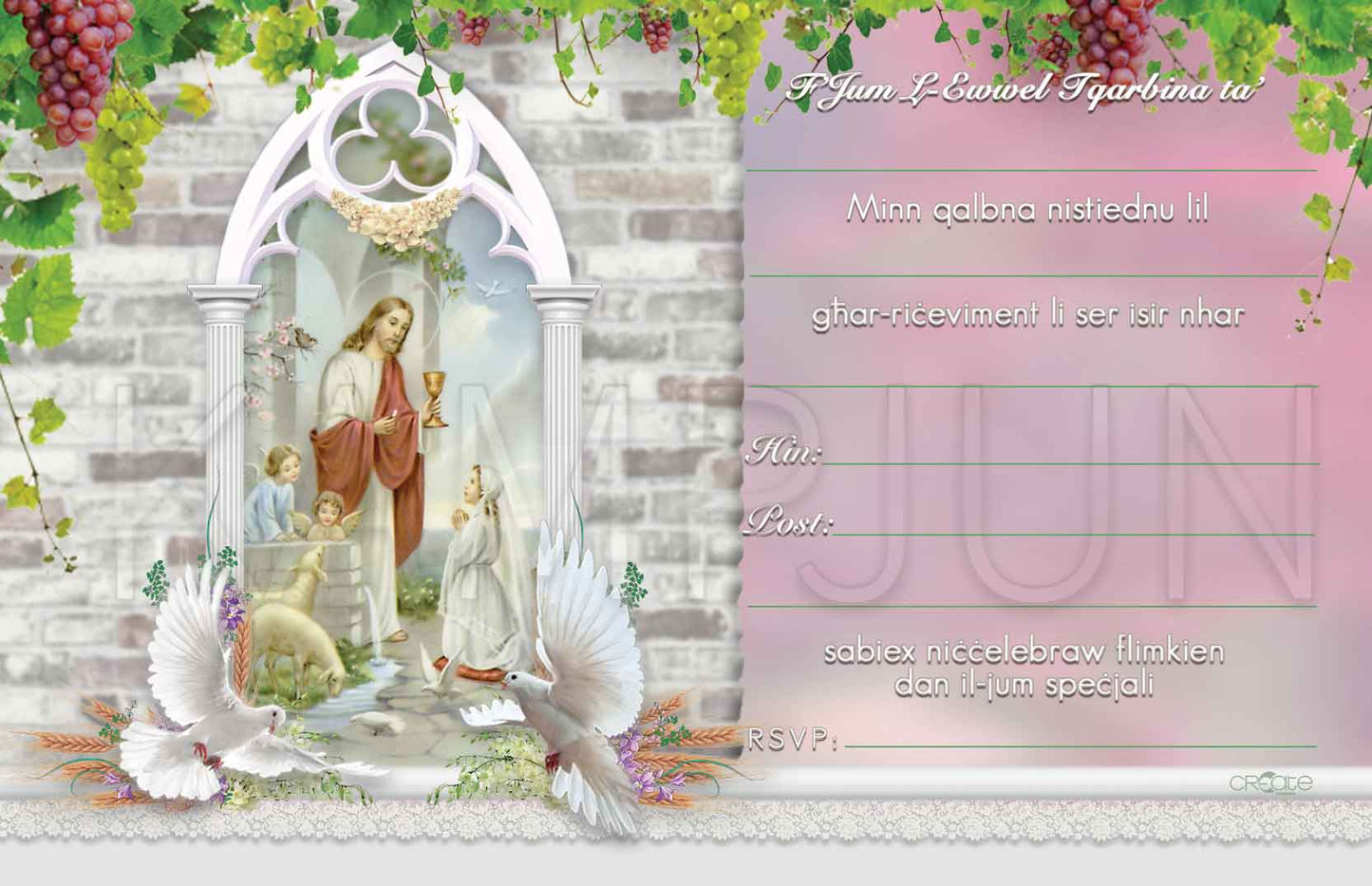 Holy Communion Invites - Design 2