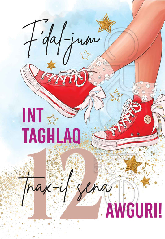 12 Birthday Card Female (Twelve Years)