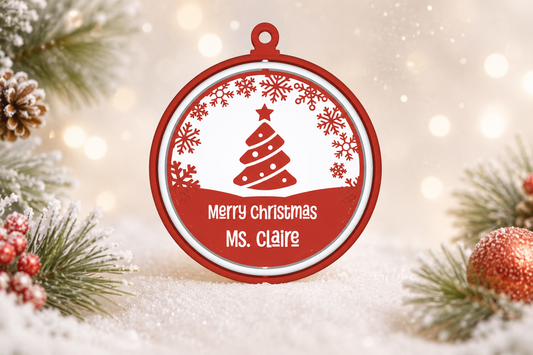 Personalised Christmas Ornament (Design 1)