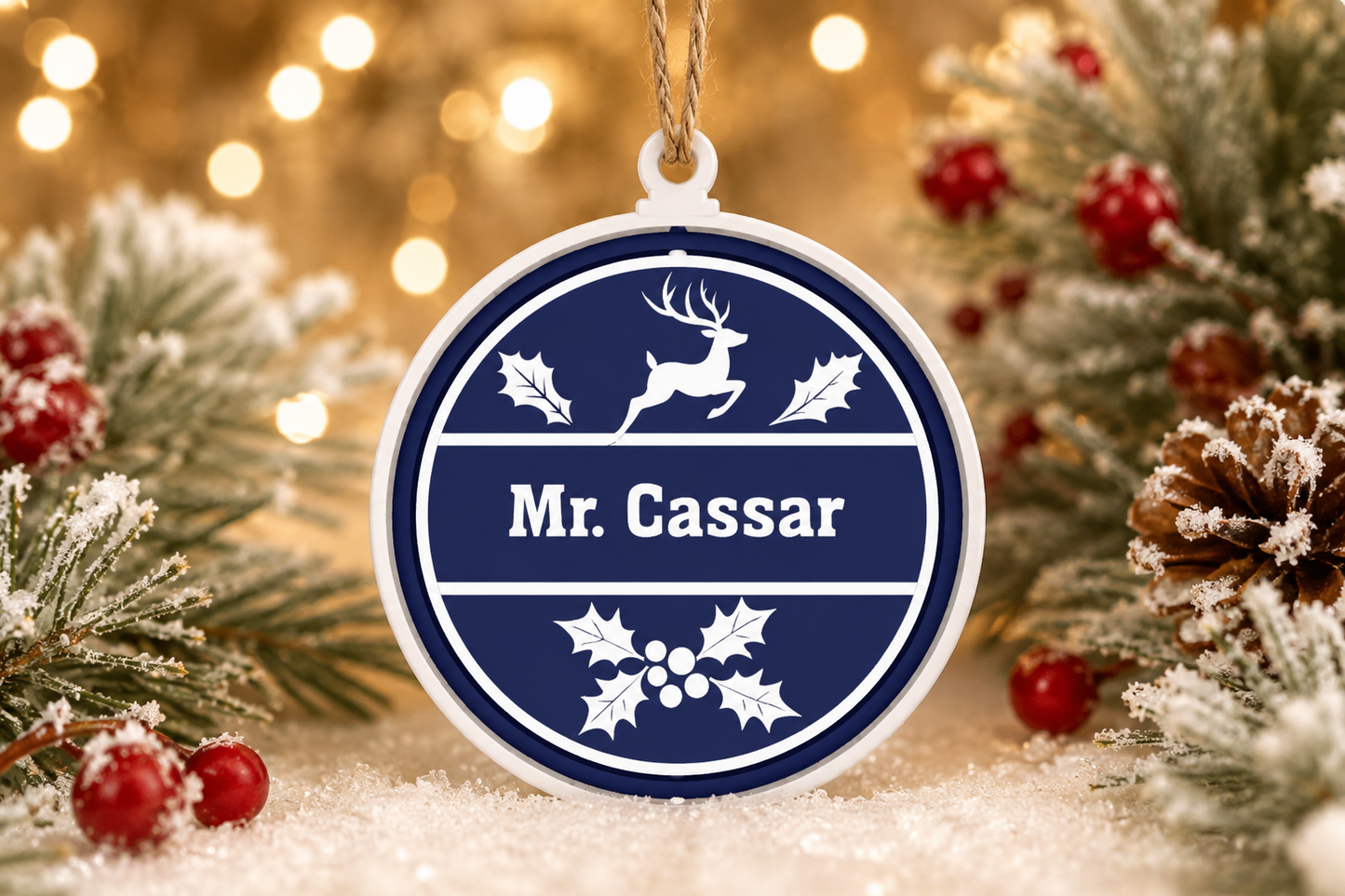 Personalised Christmas Ornament (Design 2)