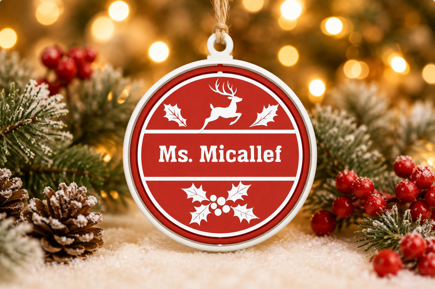 Personalised Christmas Ornament (Design 2)