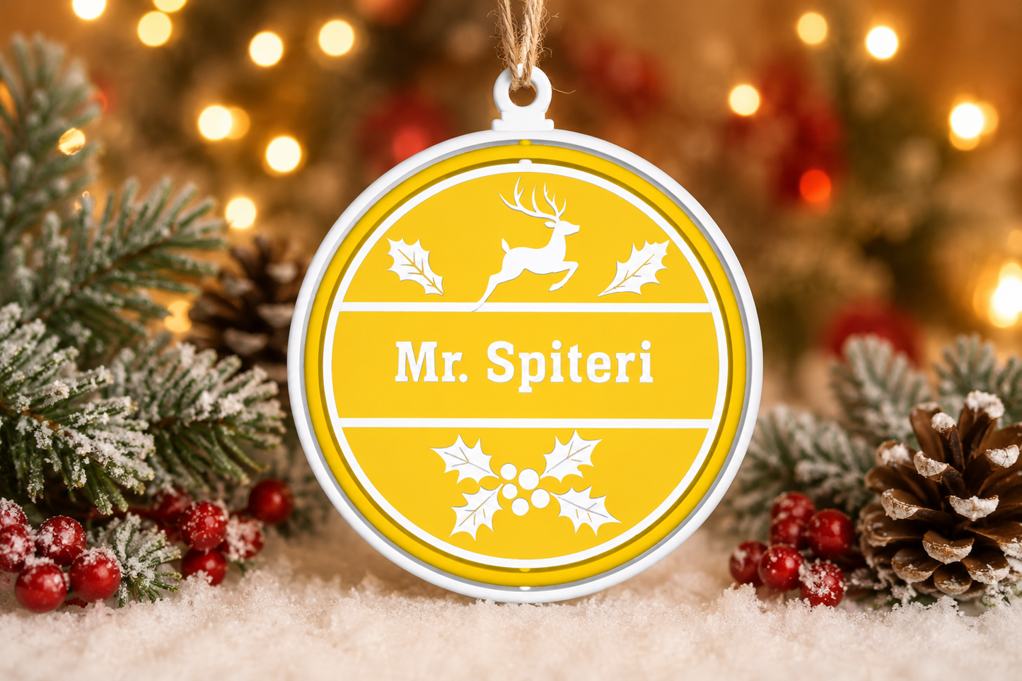 Personalised Christmas Ornament (Design 2)