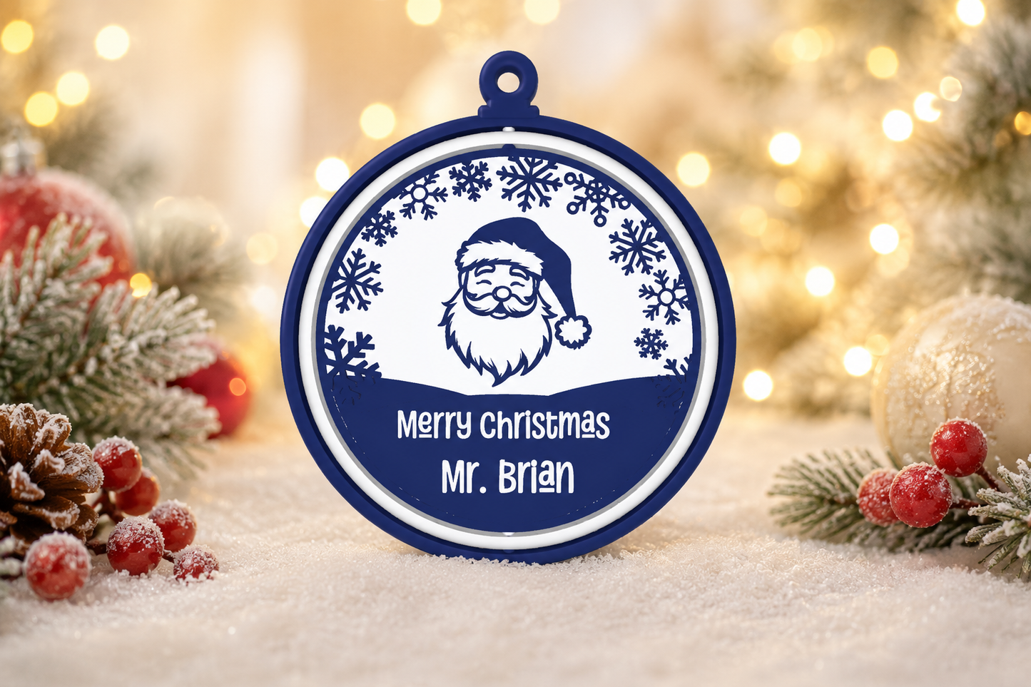 Personalised Christmas Ornament (Design 1)
