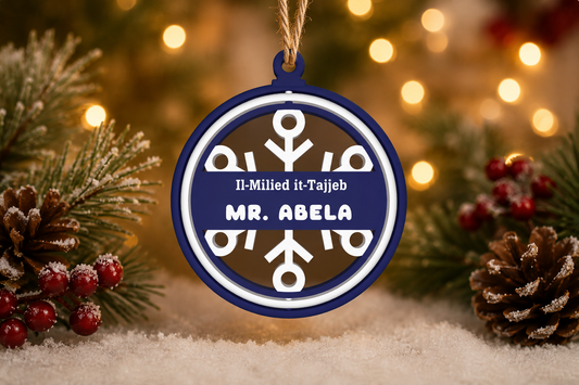 Personalised Christmas Ornament (Design 3)