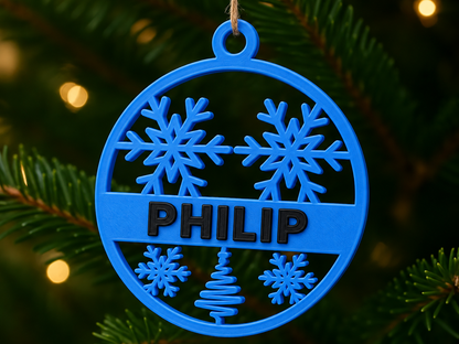 Personalised Christmas Ornament (Design 2)