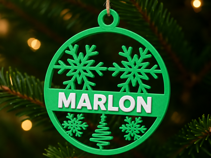 Personalised Christmas Ornament (Design 2)