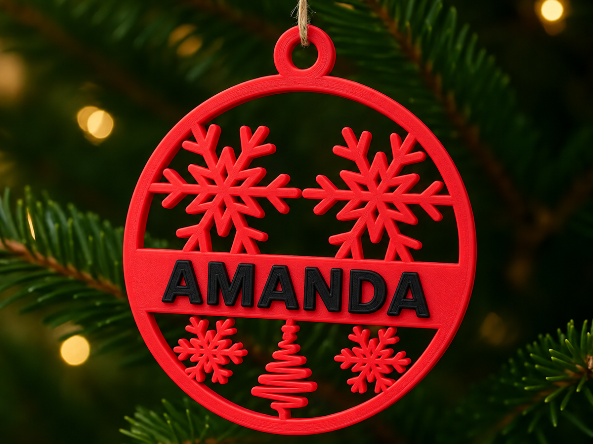 Personalised Christmas Ornament (Design 2)