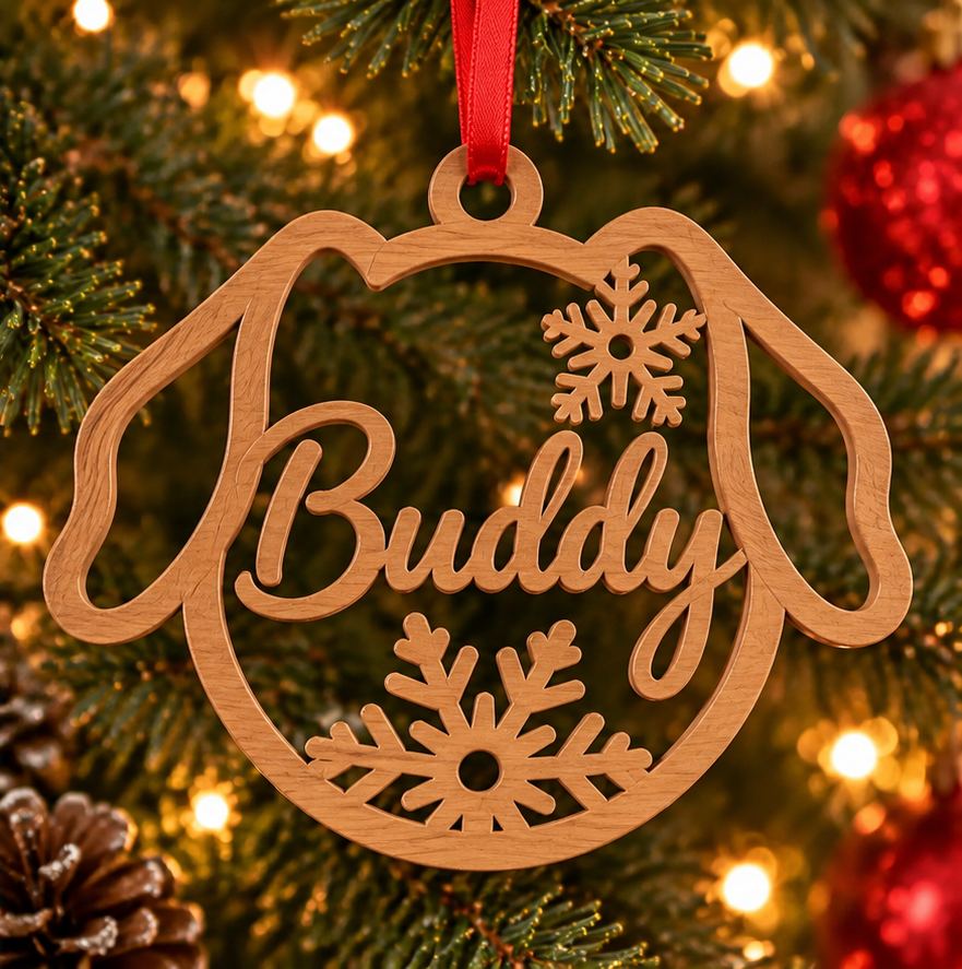 Personalised Pet Christmas Ornament (Design 2)