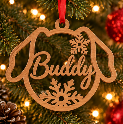 Personalised Pet Christmas Ornament (Design 2)
