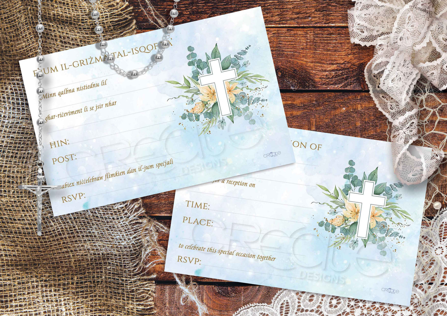 Holy Confirmation Invites Design 24 (Open)