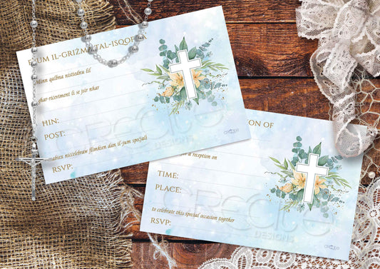 Holy Confirmation Invites Design 24 (Open)