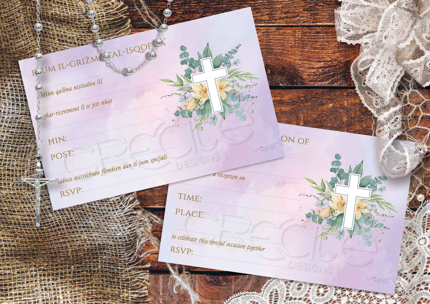 Holy Confirmation Invites Design 25 (Open)