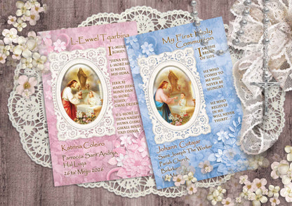 Holy Communion Commemorative Card (Santi) Design 1