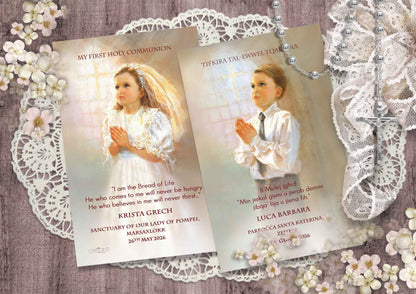 Holy Communion Commemorative Card (Santi) Design 5