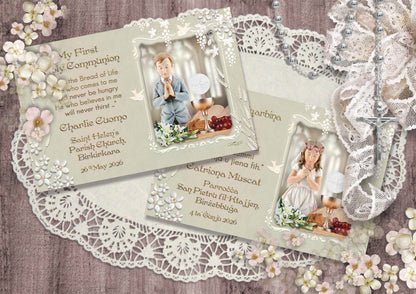 Holy Communion Commemorative Card (Santi) Design 7