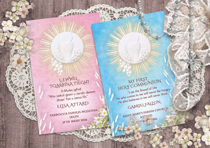 Holy Communion Commemorative Card (Santi) Design 8