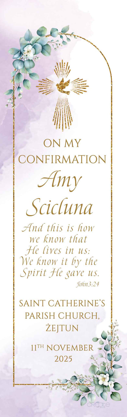 Holy Confirmation Bookmark (Design 25)