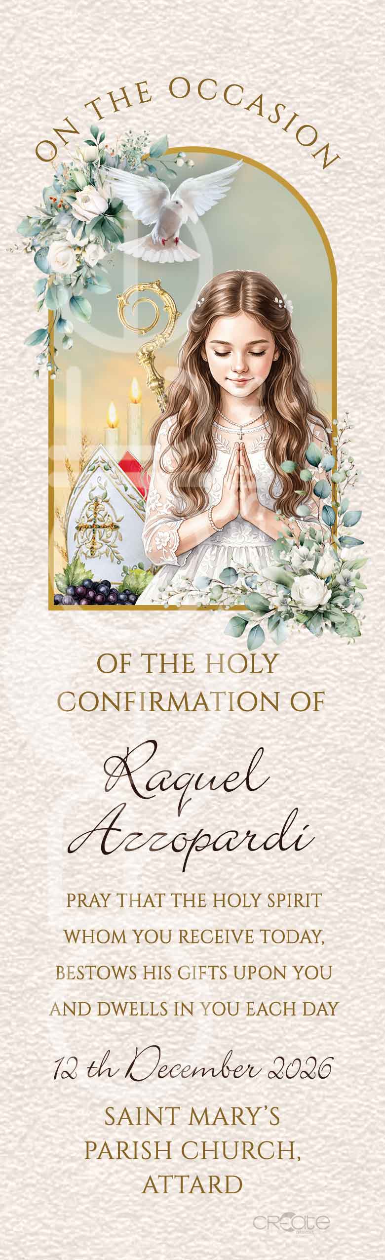 Holy Confirmation Bookmark (Design 26)