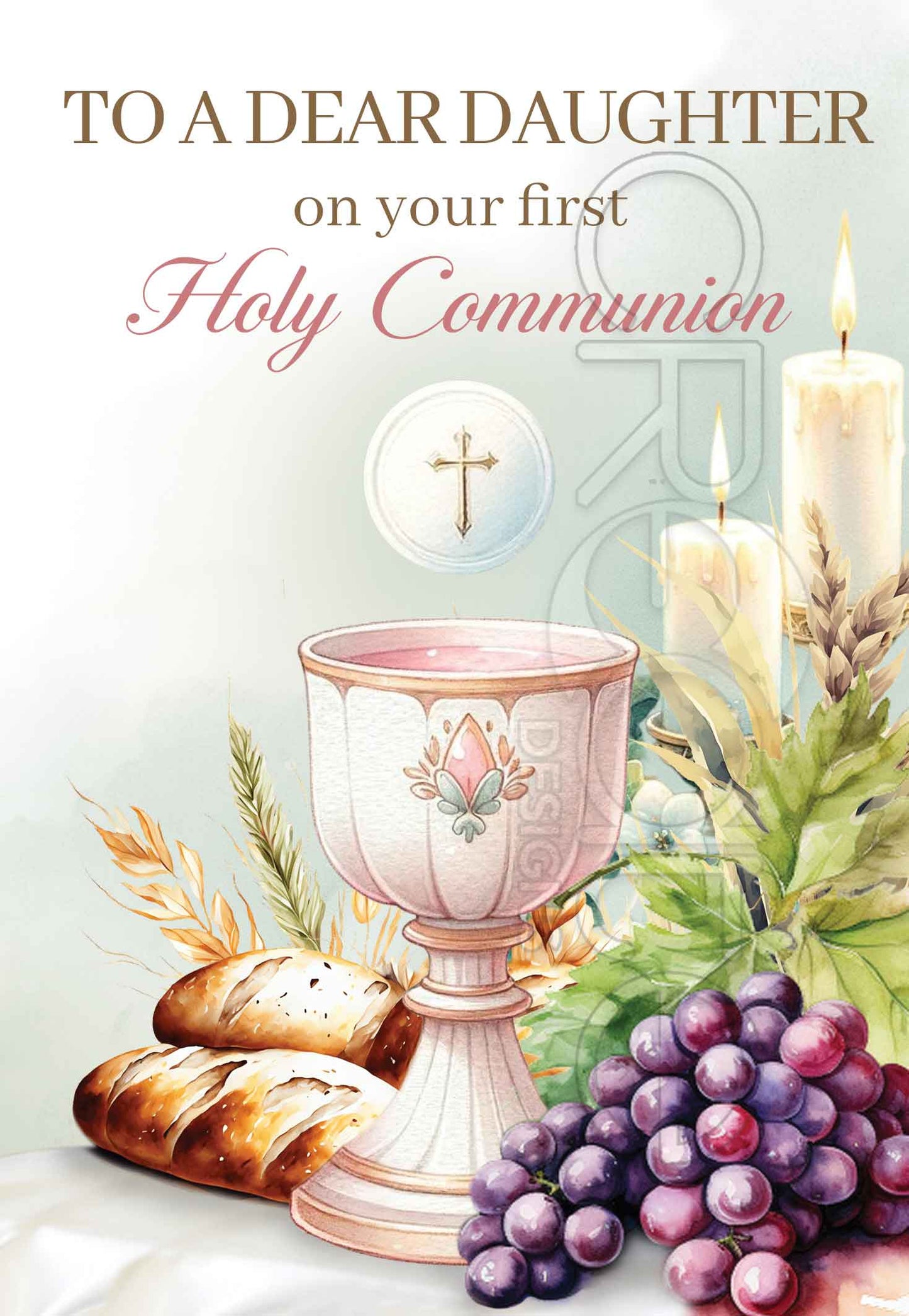 Holy Communion card for Daughter (English)