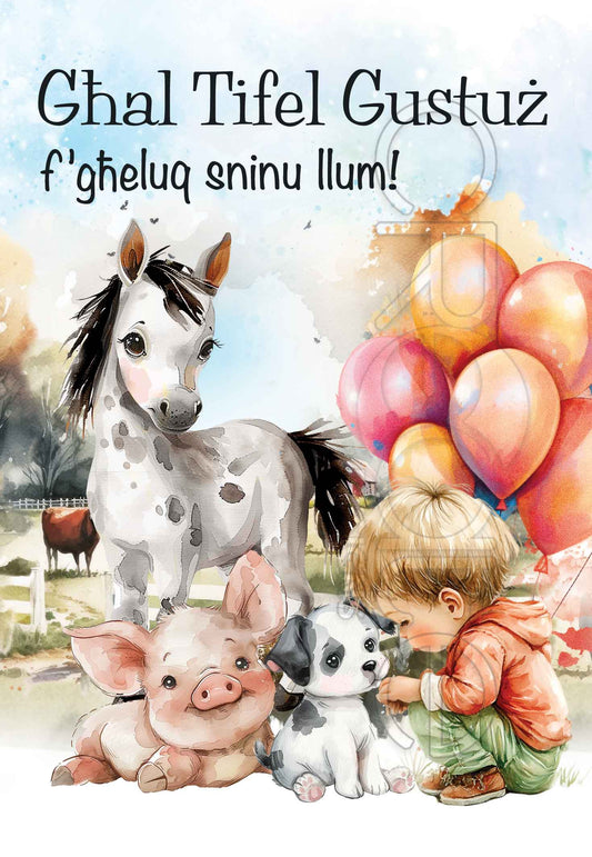 Birthday Card for a young boy (Farm Theme)