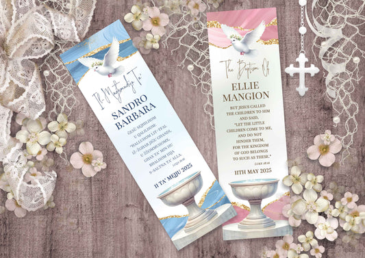 Baptism Bookmark (Design 10)