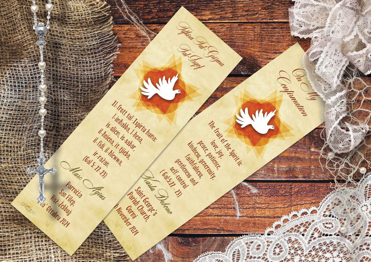 Holy Confirmation Bookmark (Design 20)
