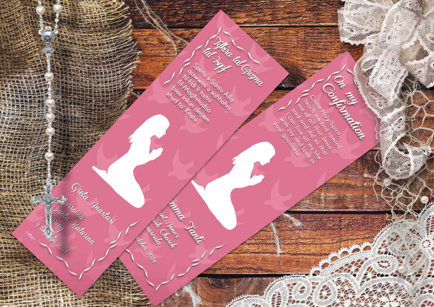 Holy Confirmation Bookmark (Design 9)