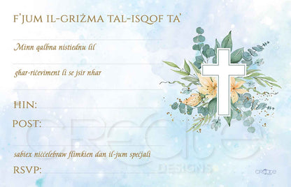 Holy Confirmation Invites Design 24 (Open)