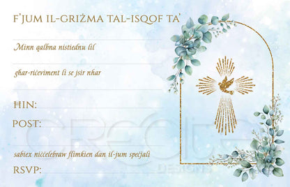 Holy Confirmation Invites Design 26 (Open)