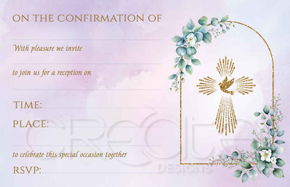 Holy Confirmation Invites Design 27 (Open)