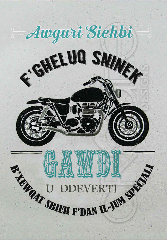 Birthday Card for a friend (male) (motorcycle)