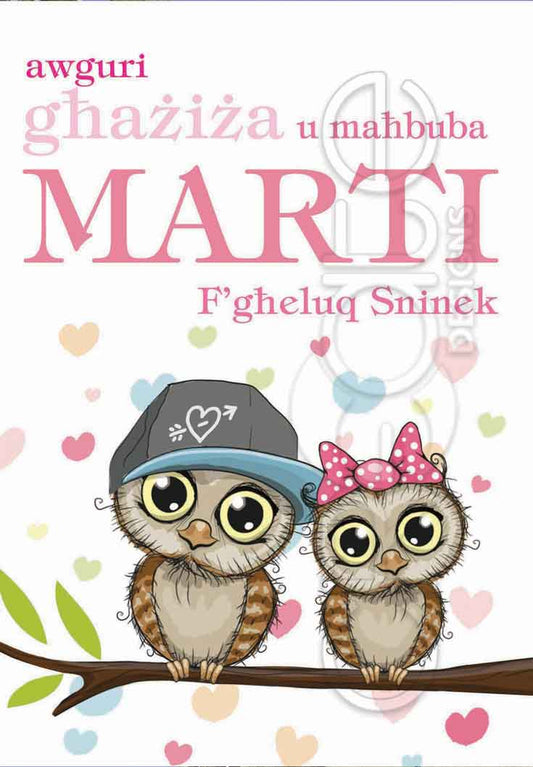 Kartolina għall-Mara tiegħek f'għeluq sninha