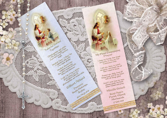 Holy Communion Bookmark with the image of Christ