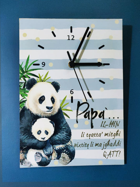 Clock for father (from children with Panda)