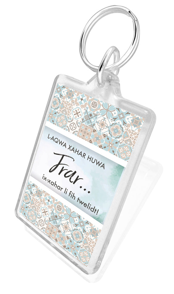 Keychain għal dawk li jagħlqu sninhom f'Frar