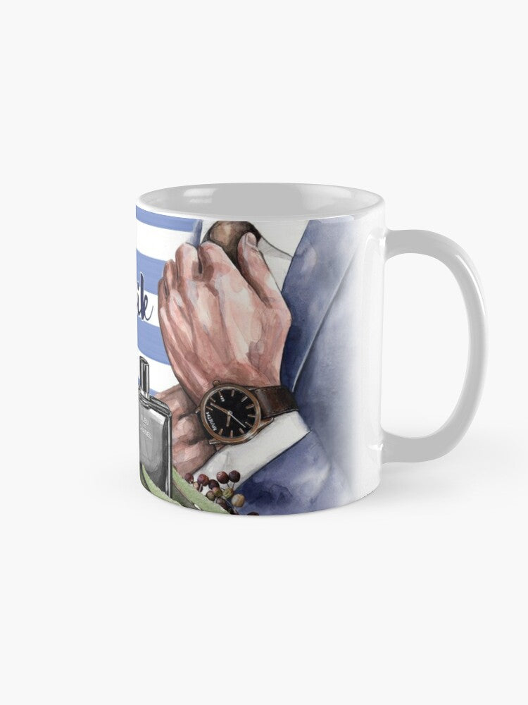 Mug for a friend Male (with blue lines)