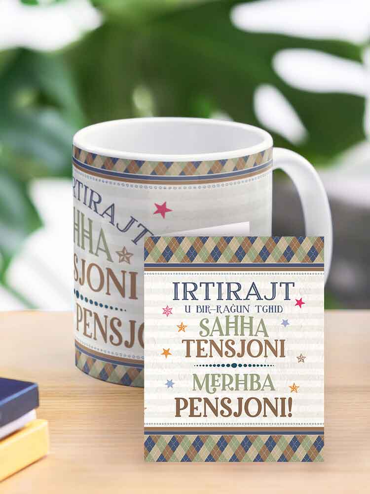 Mug for a man who will retire (Saħħa Tensjoni Merħba Pensjoni)