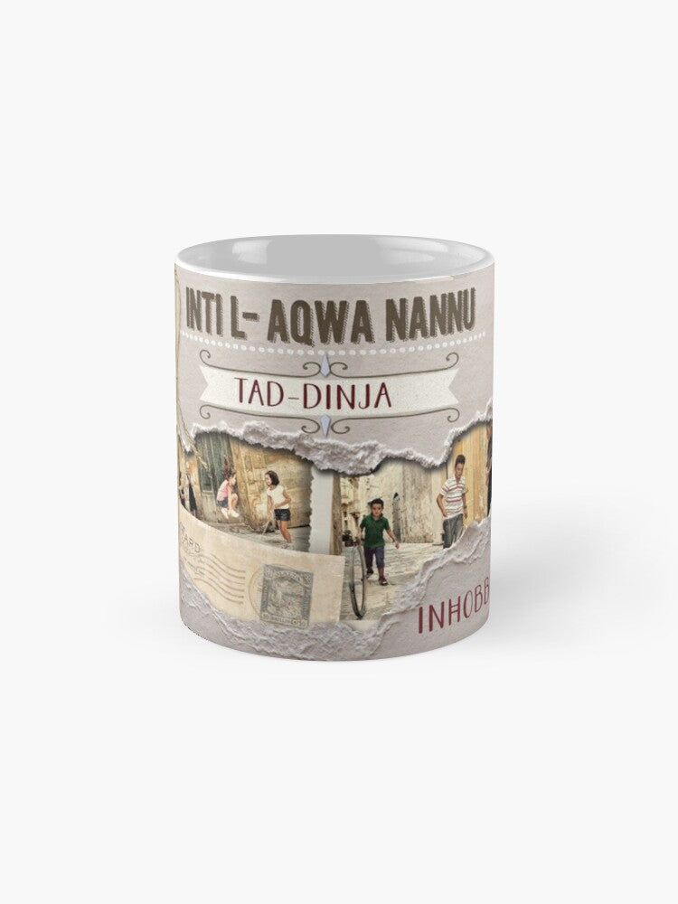 Mug for the father (for grandfather against a background of thorn paper)
