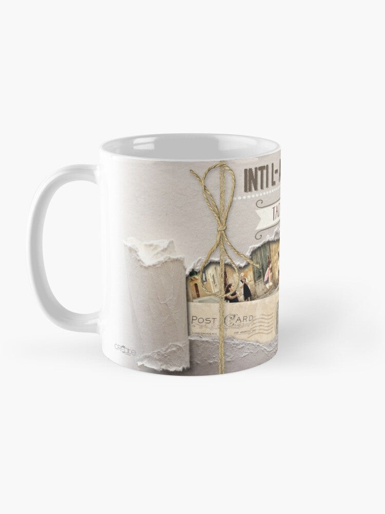 Mug for the father (for grandfather against a background of thorn paper)