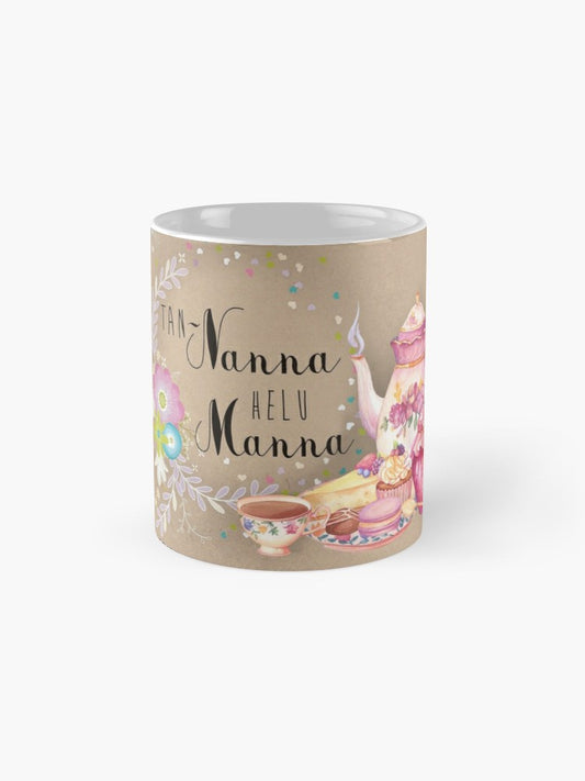 Mug for grandmother with words (Nanna Helu Manna)
