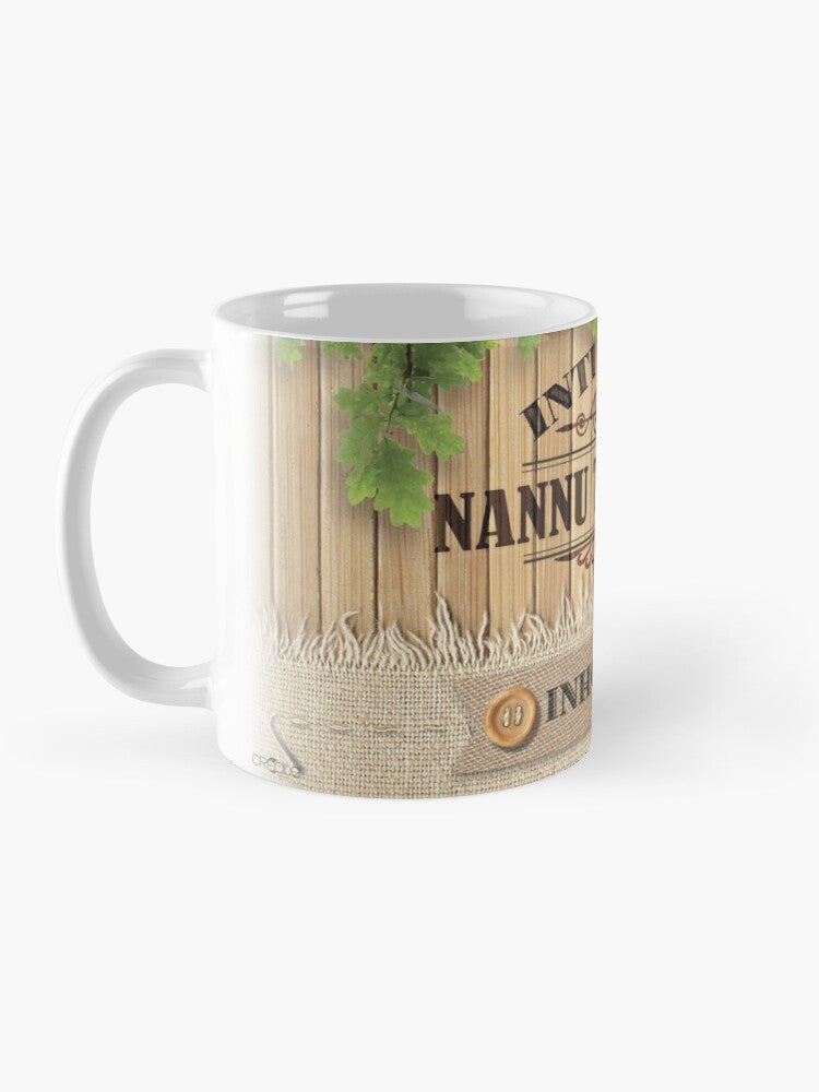 Mug for grandfather (with a wooden background)